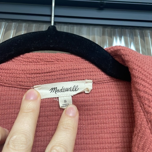 Madewell Waffle Knit Shacket in Terracotta - Picture 4 of 6